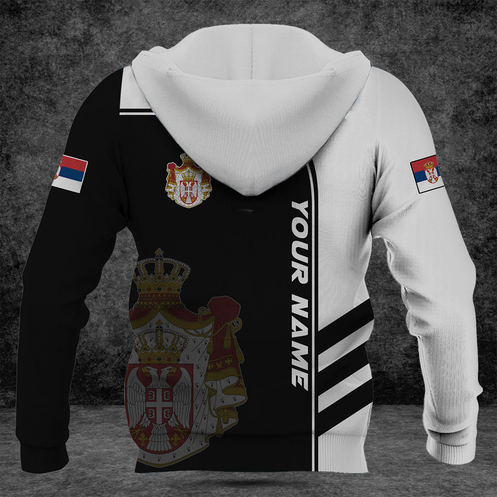 Customize Serbia Symbol Black And White Shirts