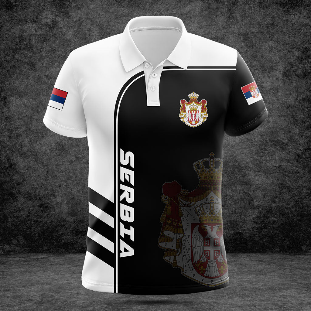 Customize Serbia Symbol Black And White Shirts