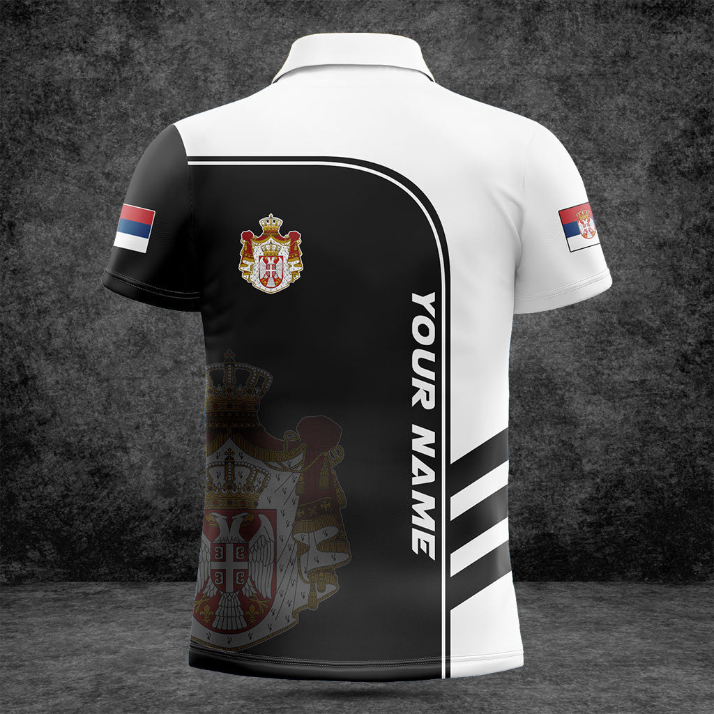 Customize Serbia Symbol Black And White Shirts