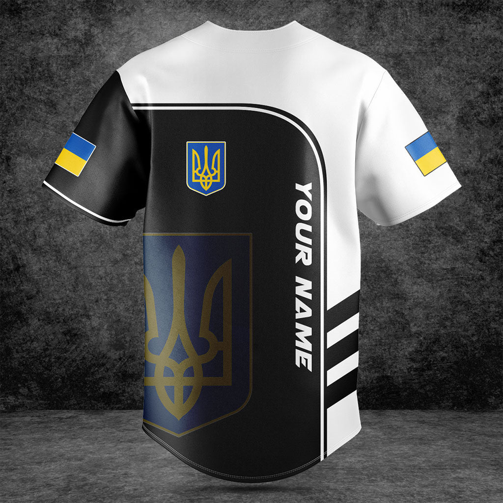 Passen Sie die Ukraine Symbol Schwarz-Weiß-Shirts