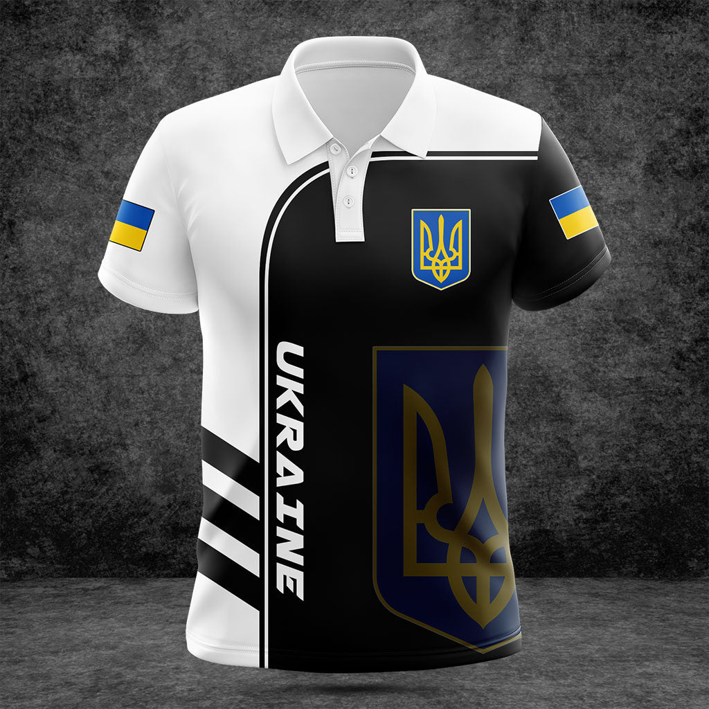 Passen Sie die Ukraine Symbol Schwarz-Weiß-Shirts