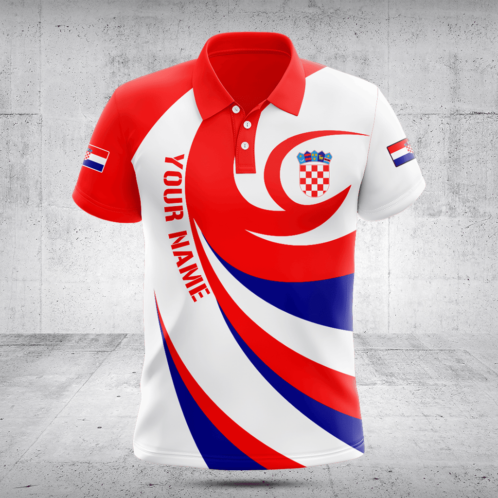 Customize Croatia Flag Vortex Shirts