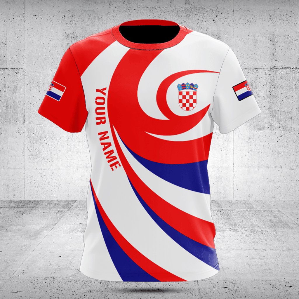 Customize Croatia Flag Vortex Shirts