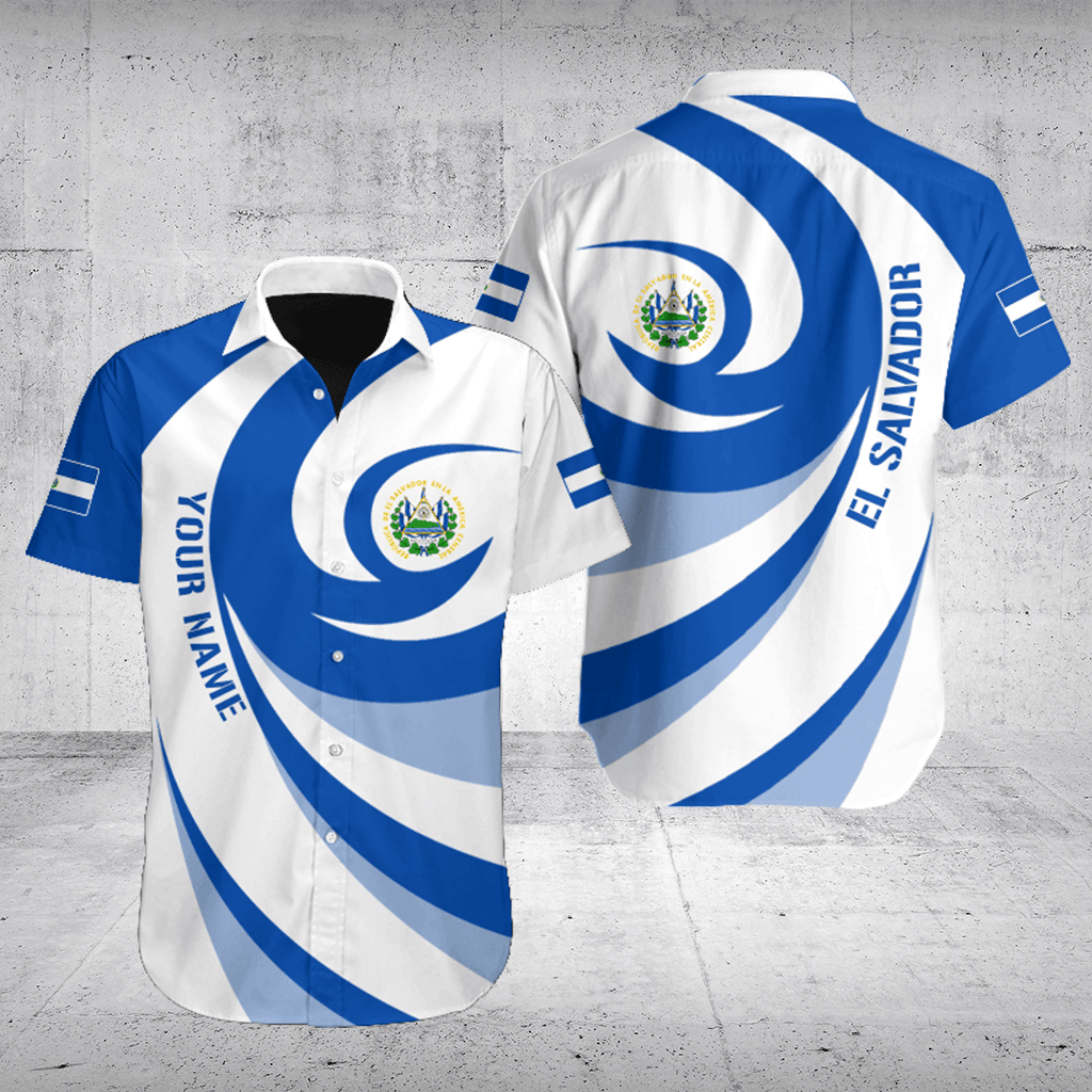 Customize El Salvador Flag Vortex Shirts