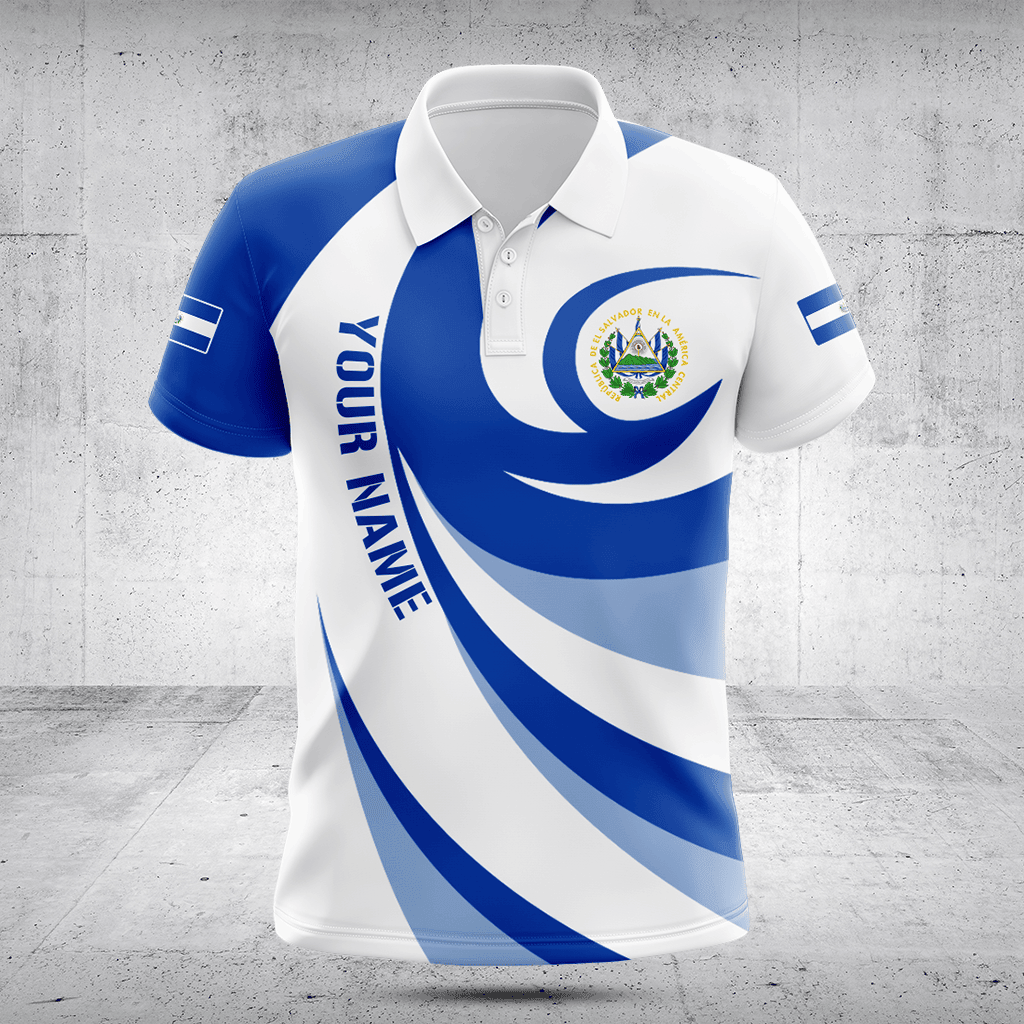 Customize El Salvador Flag Vortex Shirts