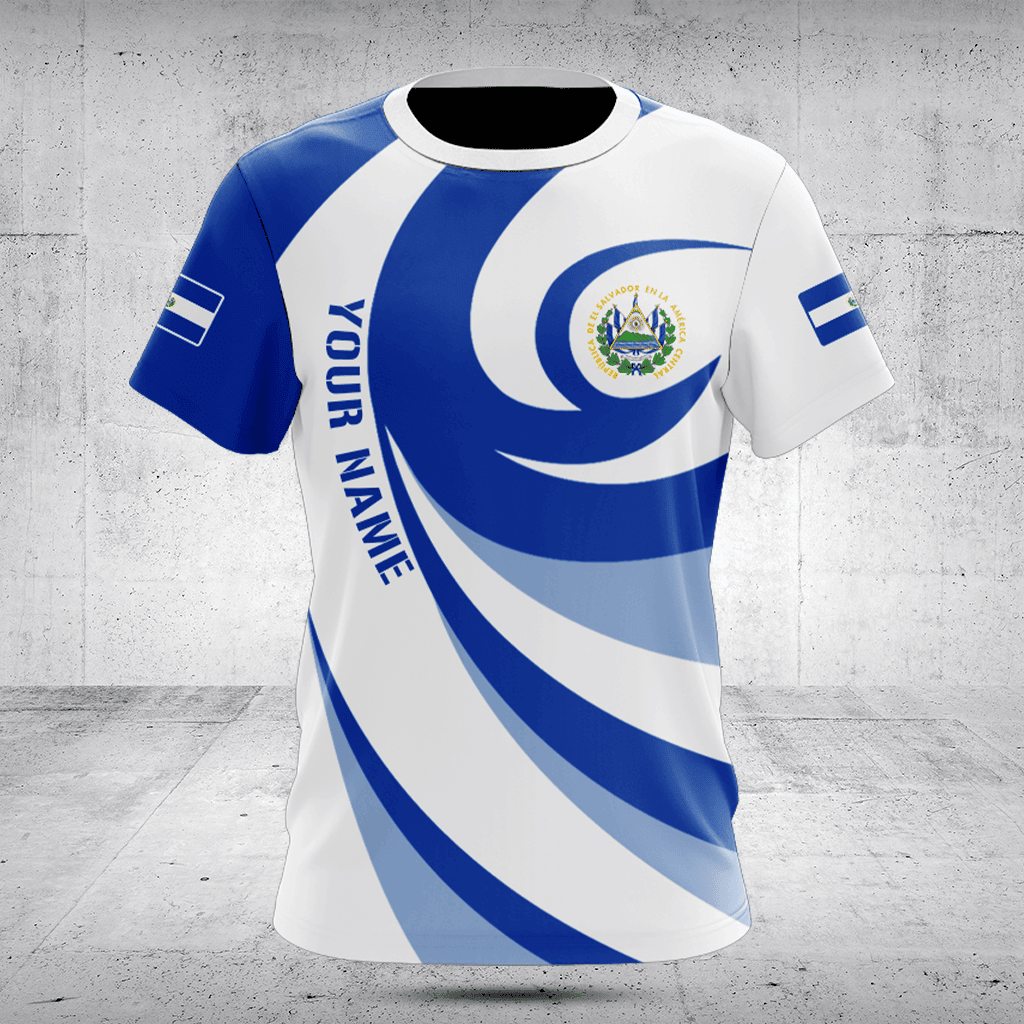 Passen Sie El Salvador Flagge Vortex Shirts an