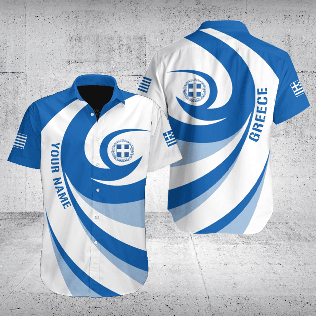 Customize Greece Flag Vortex Shirts