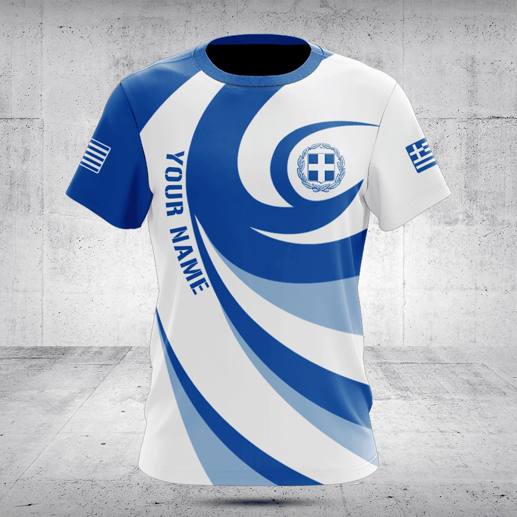 Customize Greece Flag Vortex Shirts