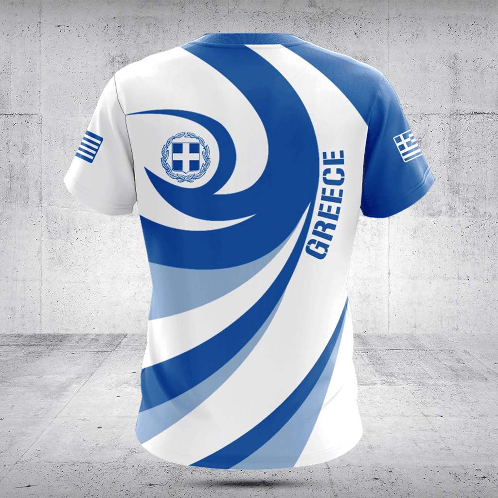 Customize Greece Flag Vortex Shirts