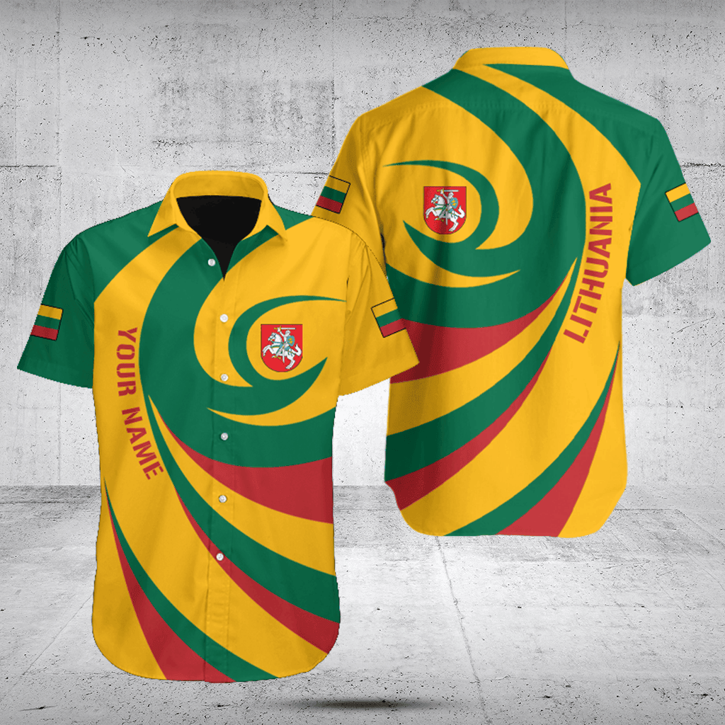 Customize Lithuania Flag Vortex Shirts