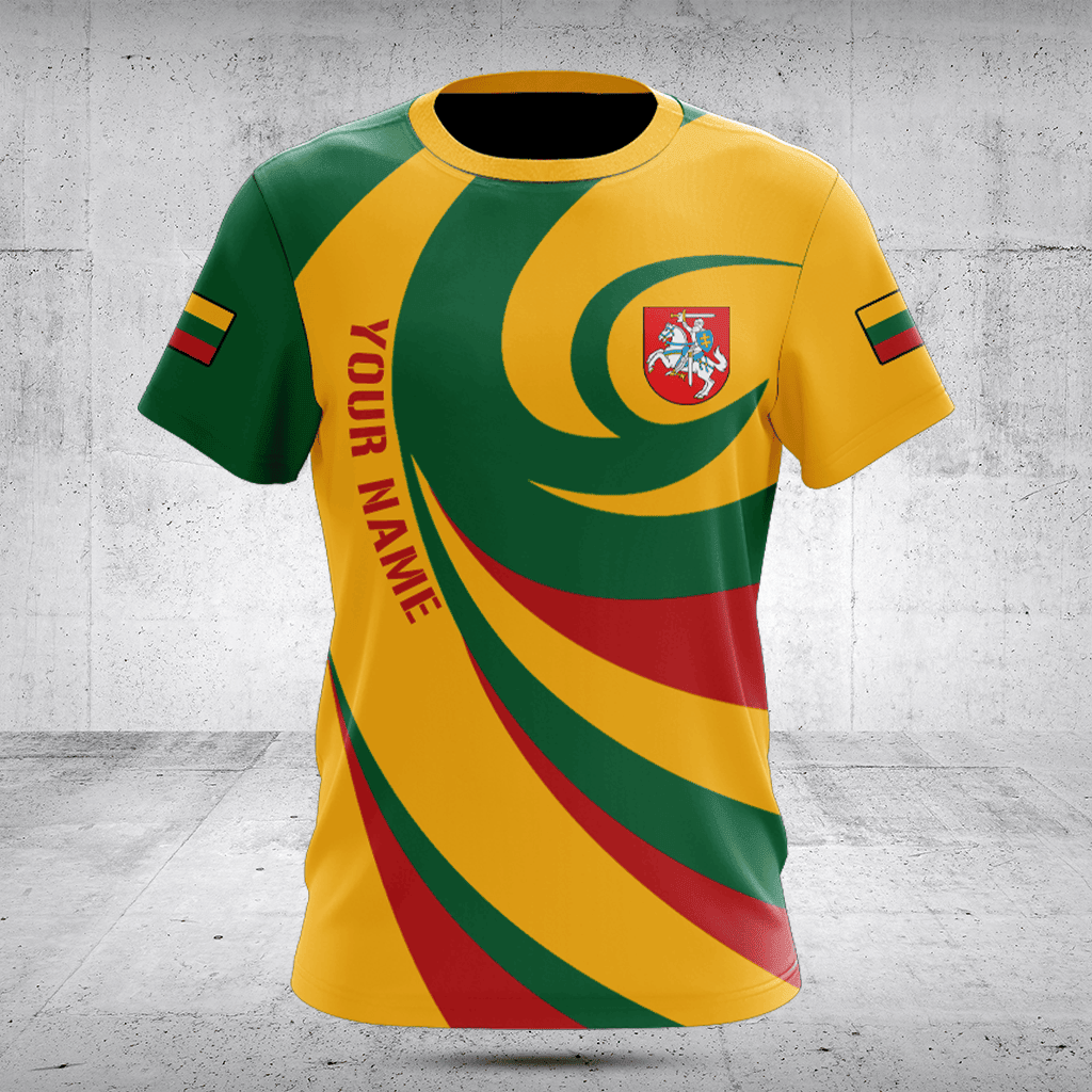 Customize Lithuania Flag Vortex Shirts