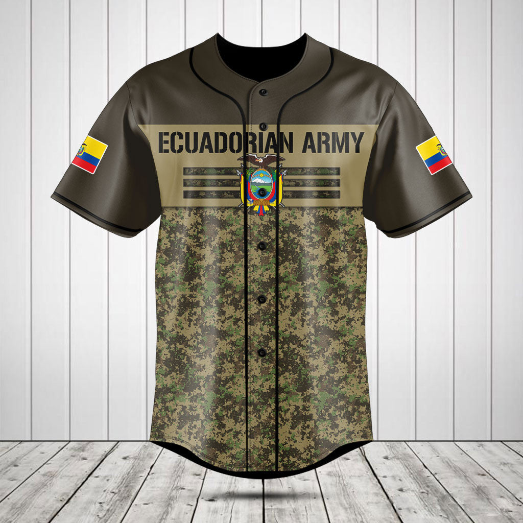 Customize Ecuador Army Camo Skull Shirts And Jogger Pants