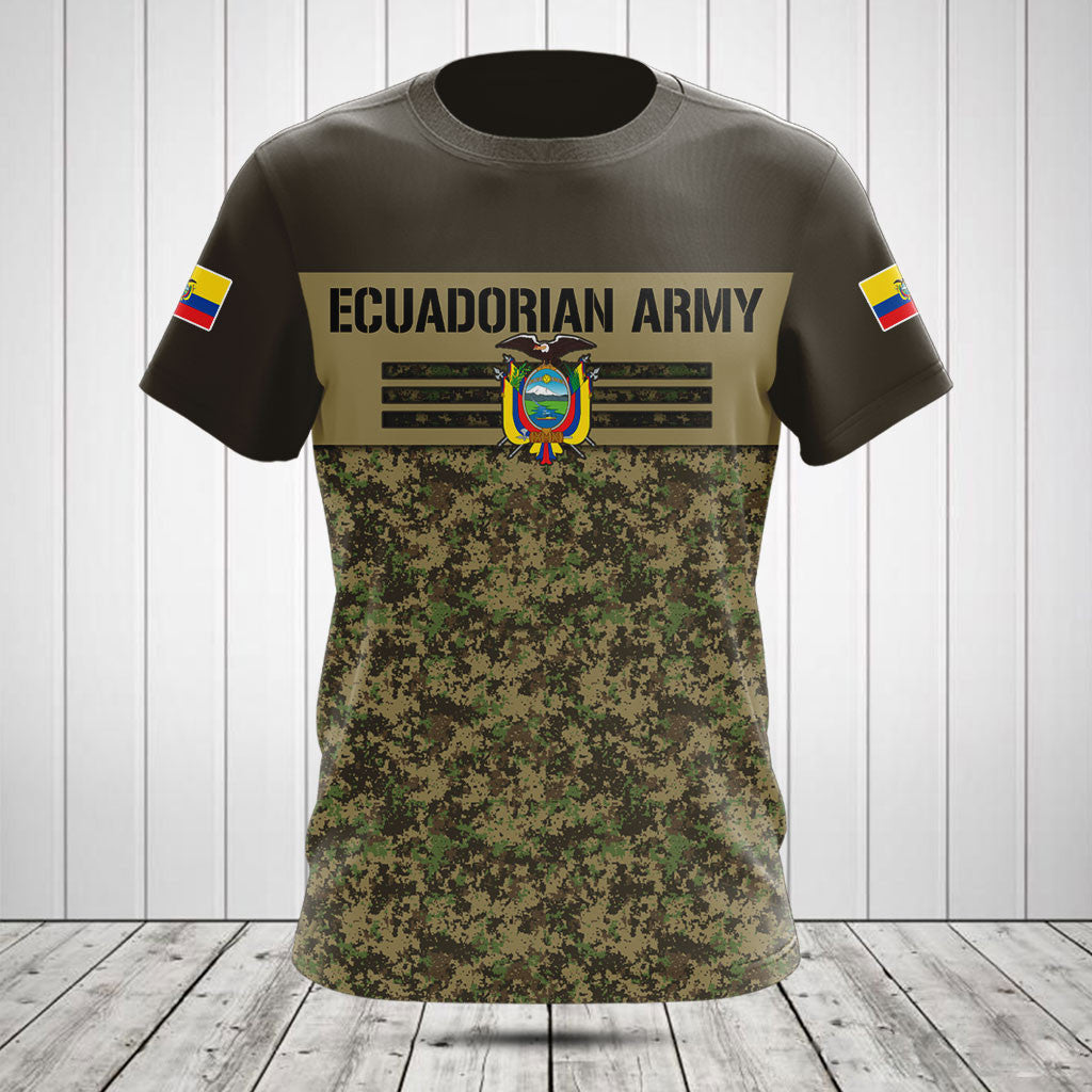 Customize Ecuador Army Camo Skull Shirts And Jogger Pants