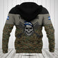 Customize El Salvador Army Camo Skull Shirts And Jogger Pants