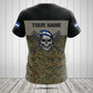 Customize El Salvador Army Camo Skull Shirts And Jogger Pants