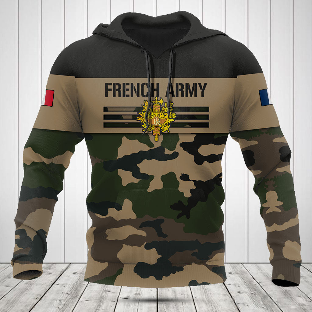 Customize France Army Camo Skull Shirts And Jogger Pants