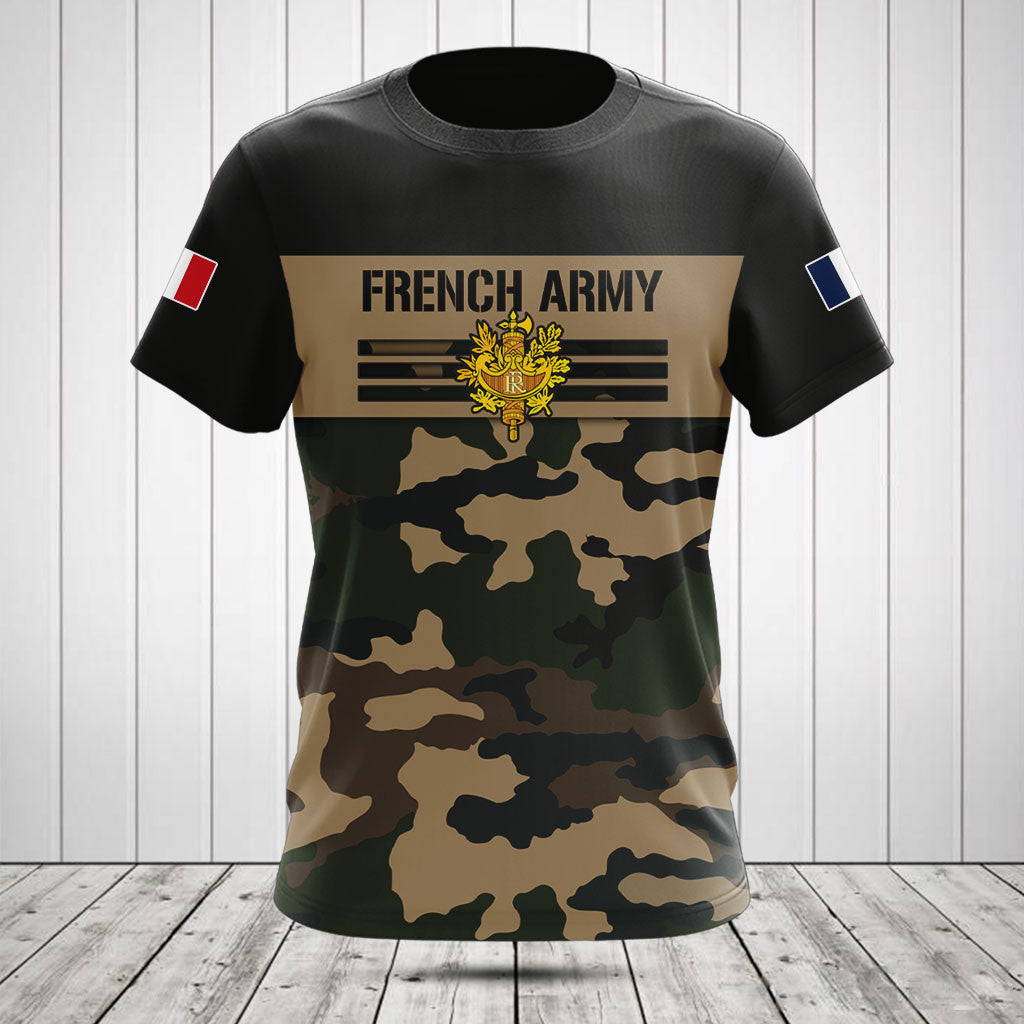 Customize France Army Camo Skull Shirts And Jogger Pants