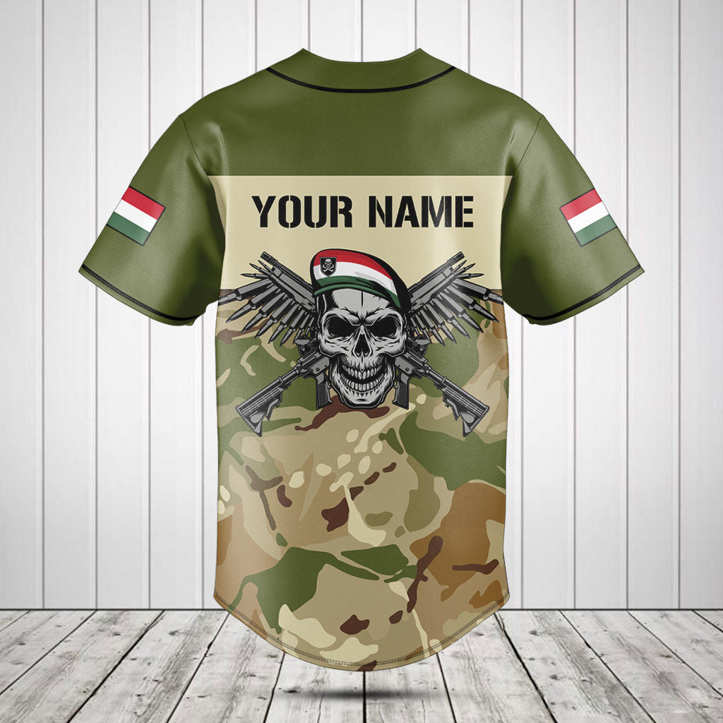 Customize Hungary Army Camo Skull Shirts And Jogger Pants