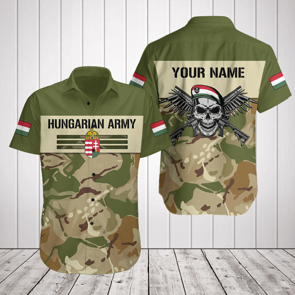 Customize Hungary Army Camo Skull Shirts And Jogger Pants