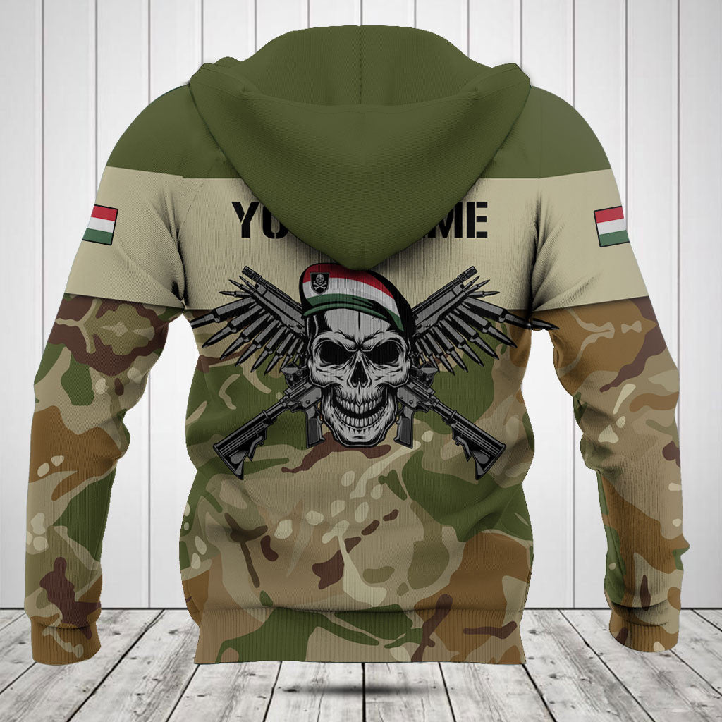 Customize Hungary Army Camo Skull Shirts And Jogger Pants