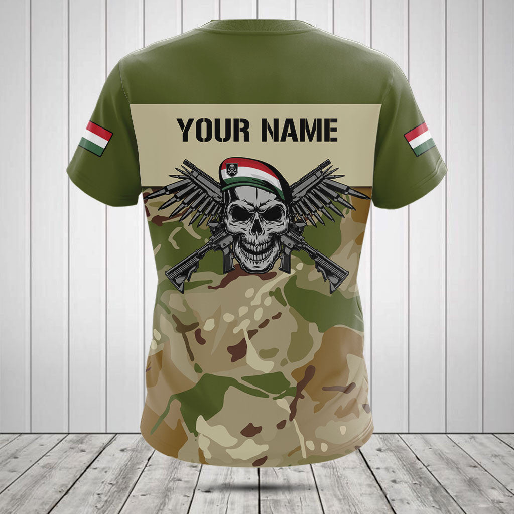 Customize Hungary Army Camo Skull Shirts And Jogger Pants