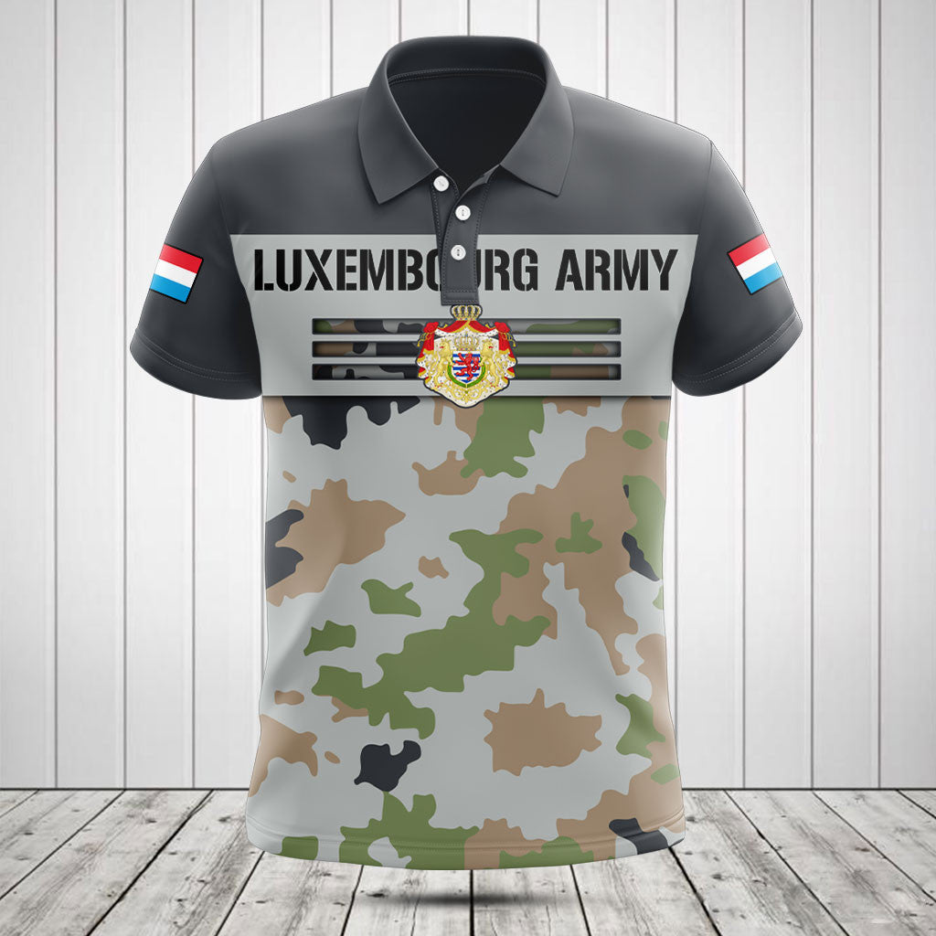 Customize Luxembourg Army Camo Skull Shirts And Jogger Pants