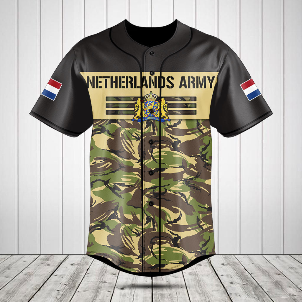 Customize Netherlands Army Camo Skull Shirts And Jogger Pants