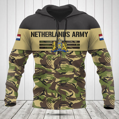 Customize Netherlands Army Camo Skull Shirts And Jogger Pants