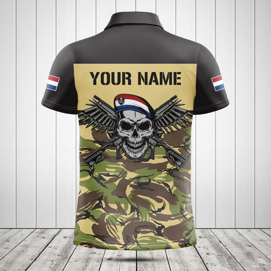 Customize Netherlands Army Camo Skull Shirts And Jogger Pants