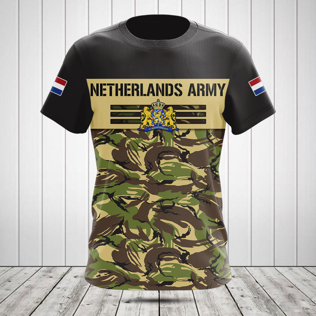 Customize Netherlands Army Camo Skull Shirts And Jogger Pants