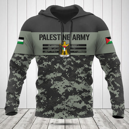 Customize Palestine Army Camo Skull Shirts And Jogger Pants