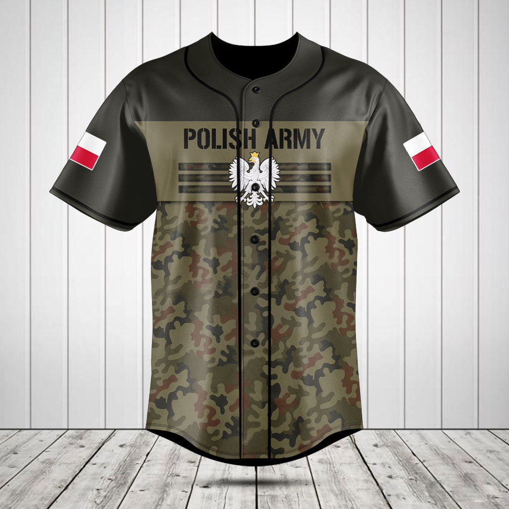 Customize Poland Army Camo Skull Shirts And Jogger Pants