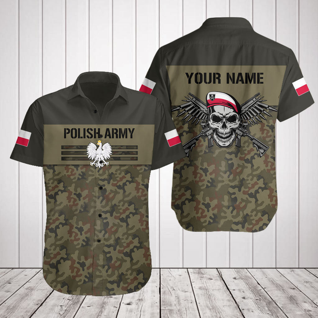 Customize Poland Army Camo Skull Shirts And Jogger Pants