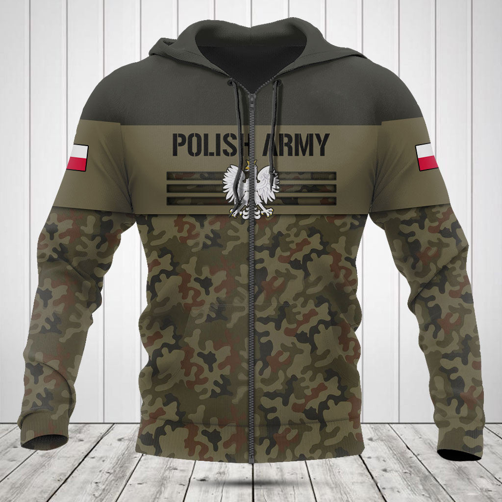 Customize Poland Army Camo Skull Shirts And Jogger Pants