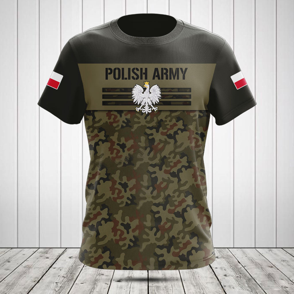 Customize Poland Army Camo Skull Shirts And Jogger Pants