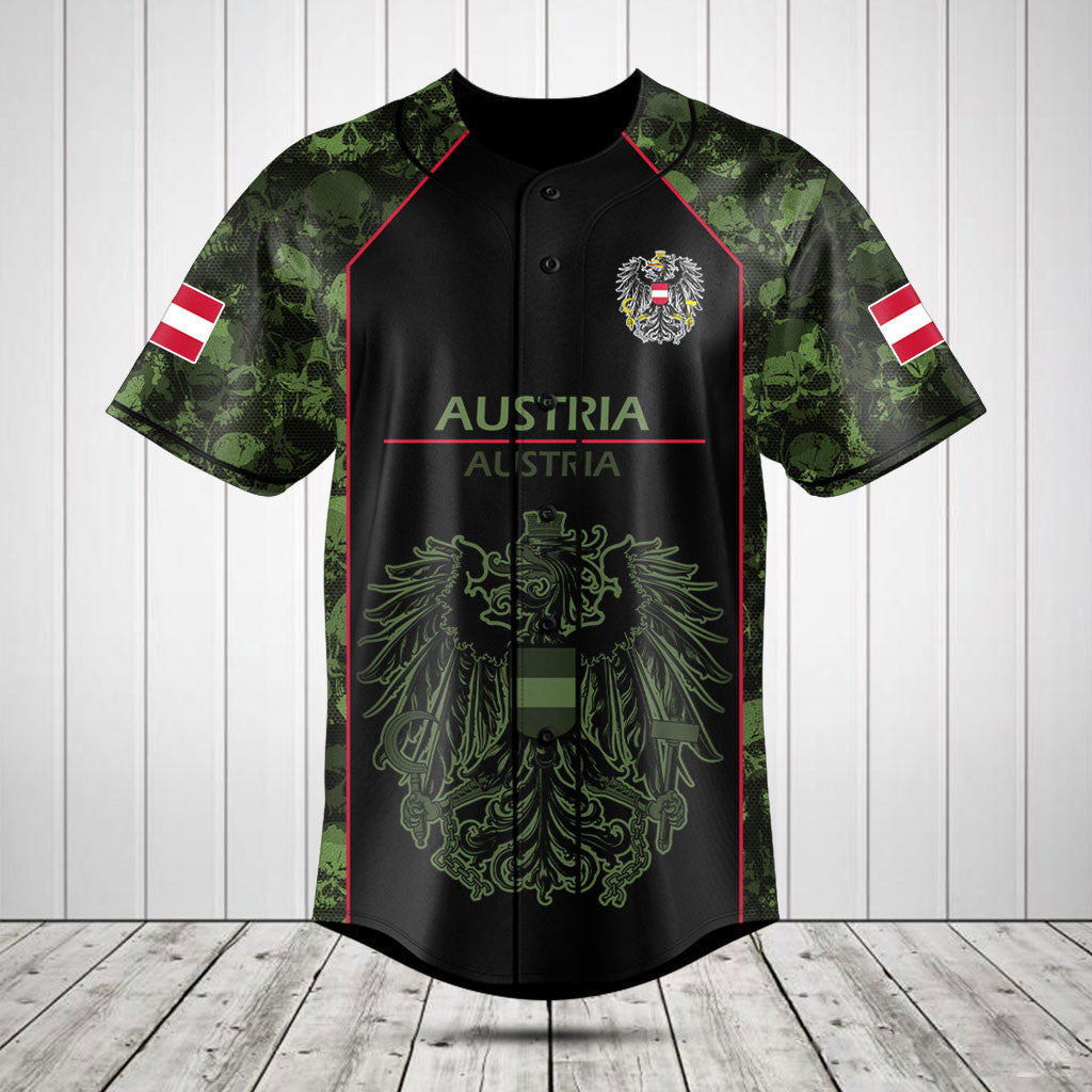 Customize Skull Camo Austria Shirts And Jogger Pants