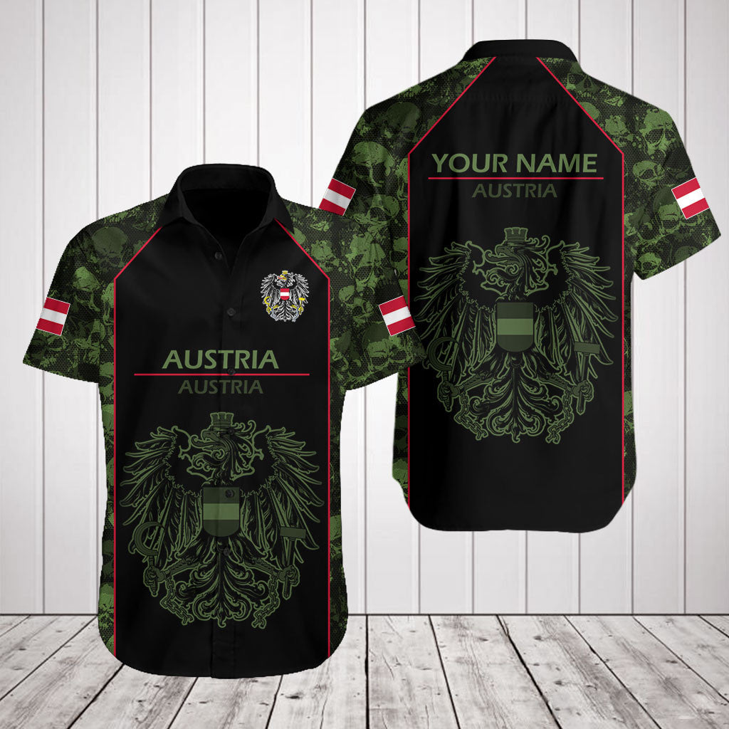 Customize Skull Camo Austria Shirts And Jogger Pants