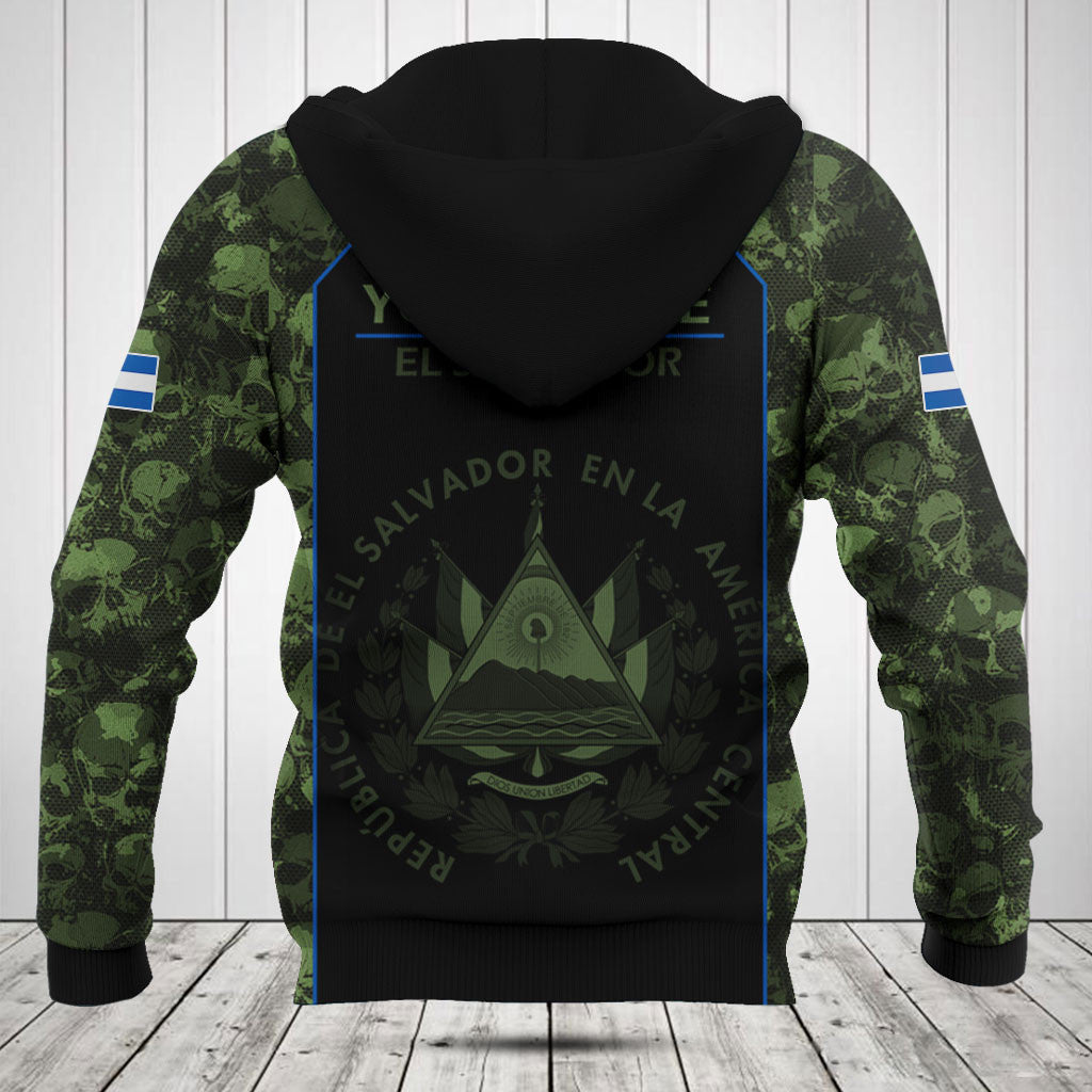 Passen Sie Skull Camo El Salvador Shirts und Jogginghosen an