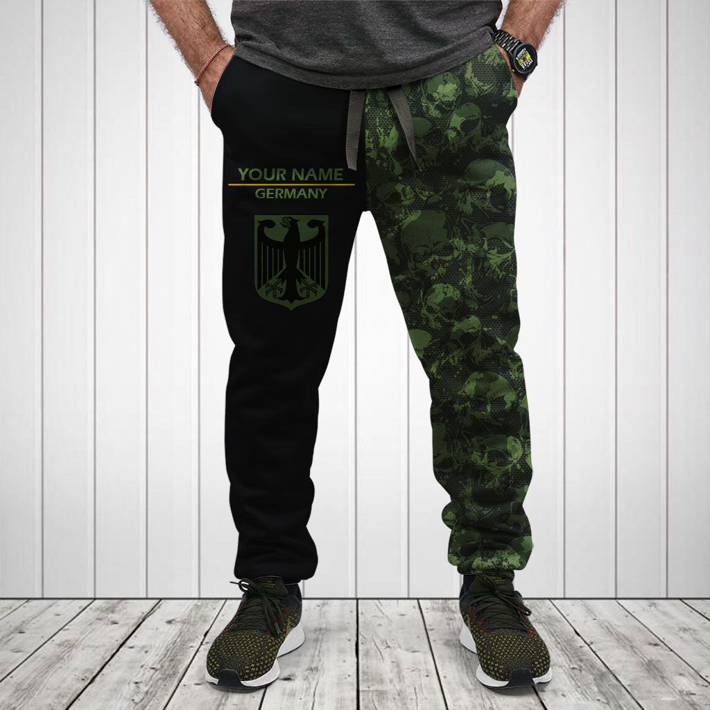 Customize Skull Camo Germany Shirts And Jogger Pants