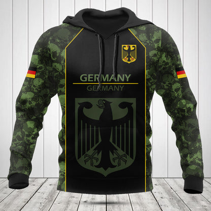 Passen Sie Skull Camo Deutschland Shirts und Jogginghosen an