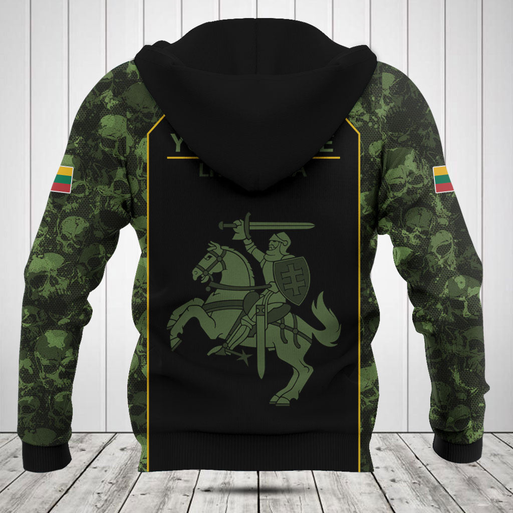 Customize Skull Camo Lithuania Shirts And Jogger Pants