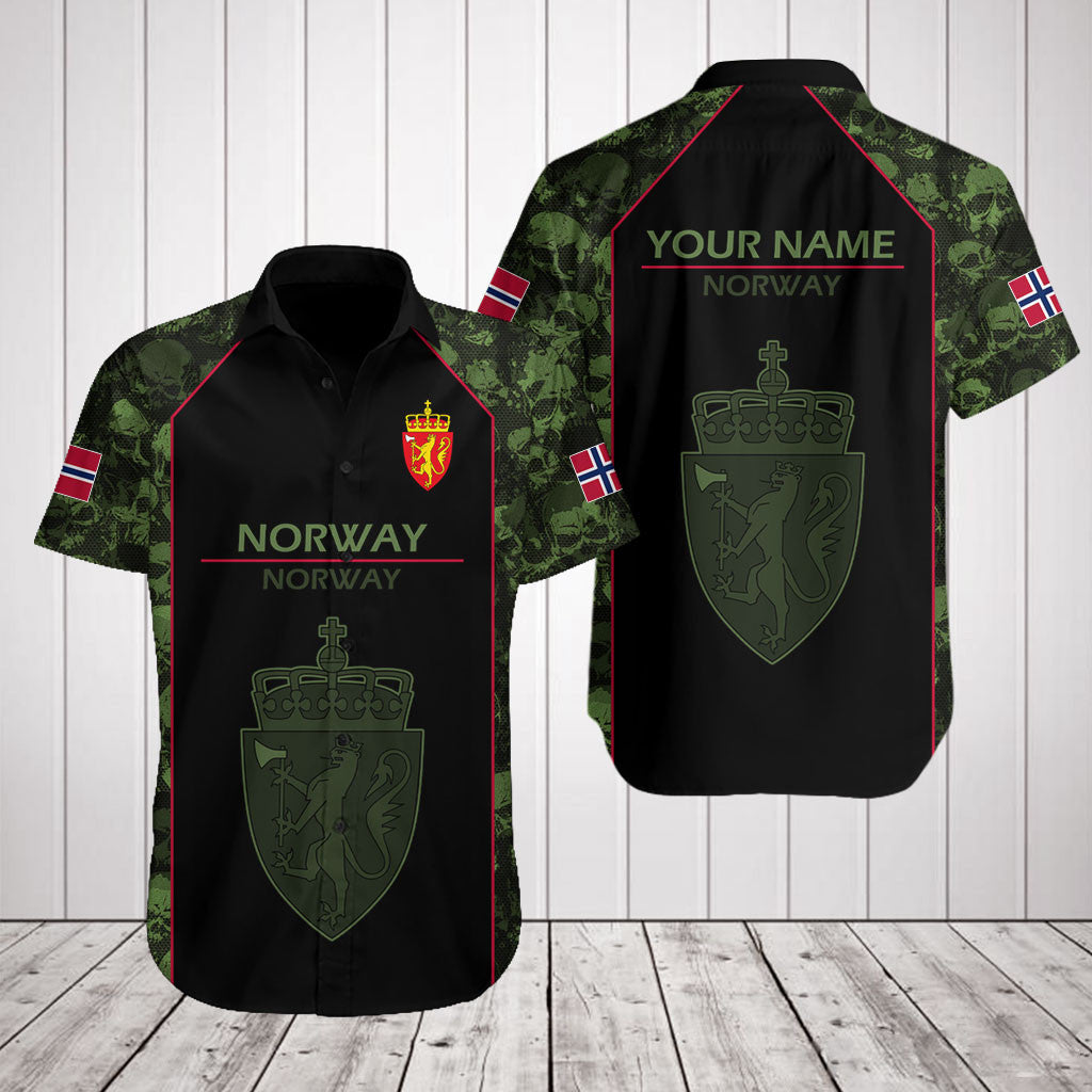 Customize Skull Camo Norway Shirts And Jogger Pants