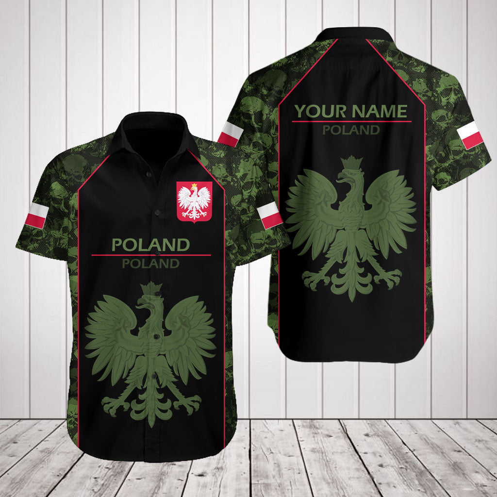 Customize Skull Camo Poland Shirts And Jogger Pants