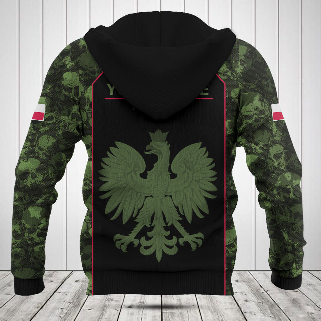 Customize Skull Camo Poland Shirts And Jogger Pants