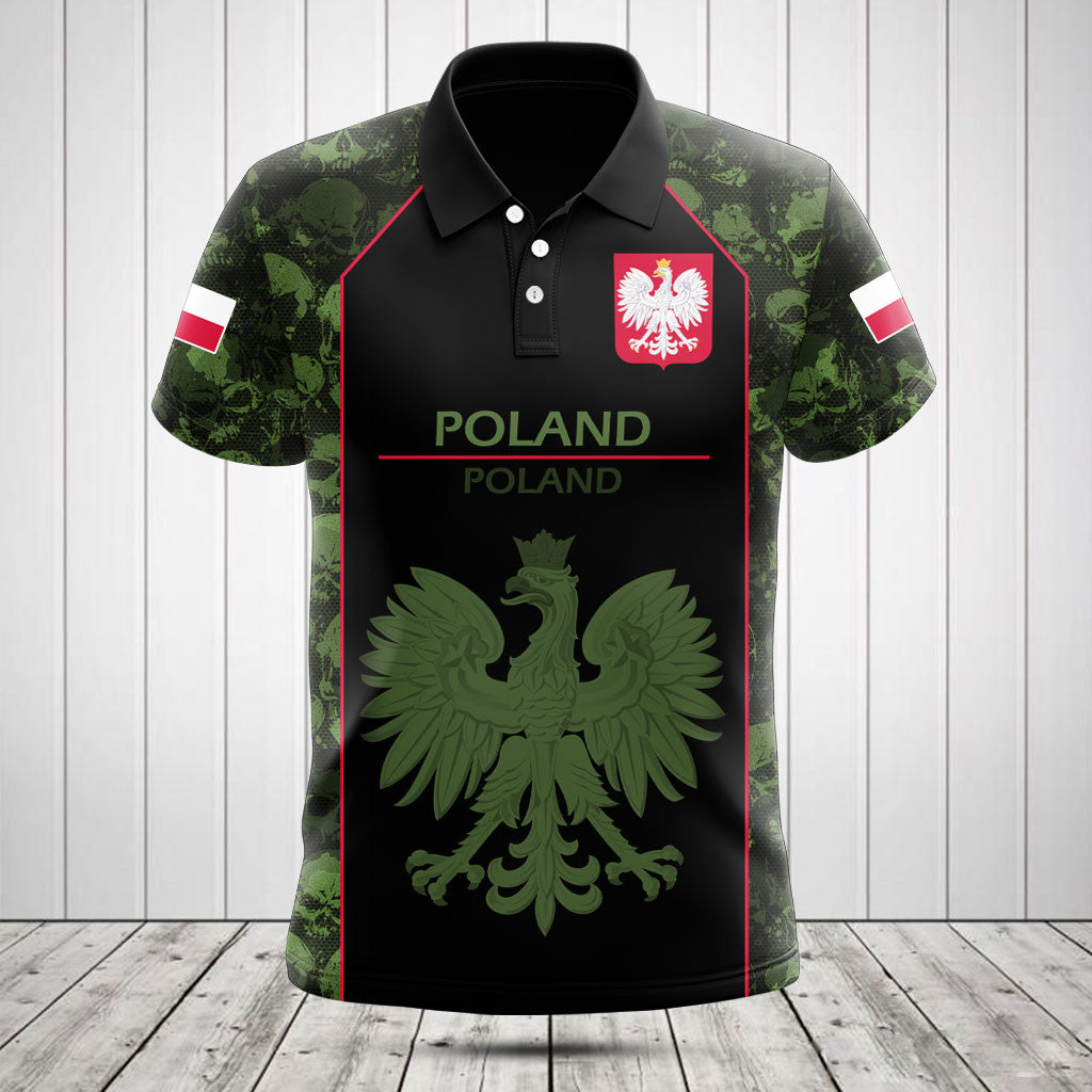 Passen Sie Skull Camo Poland Shirts und Jogginghosen an