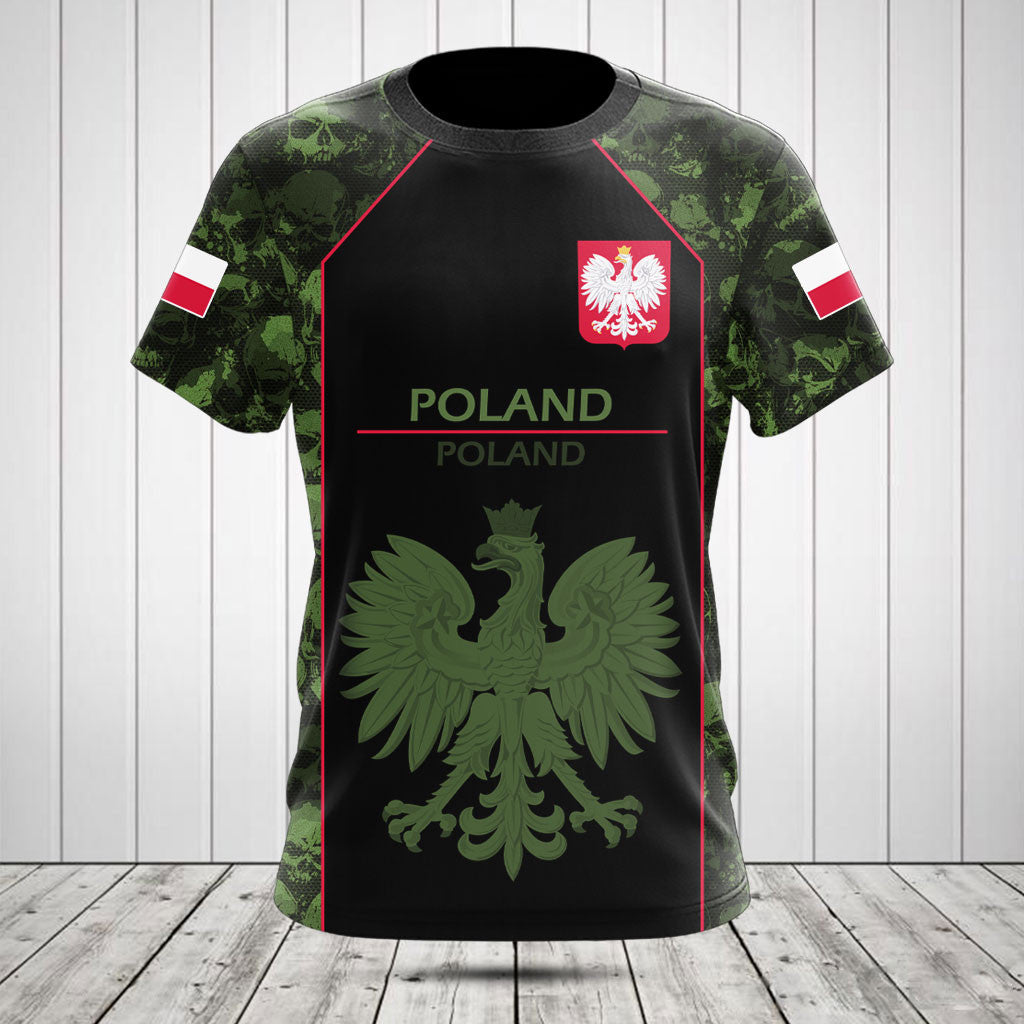 Passen Sie Skull Camo Poland Shirts und Jogginghosen an