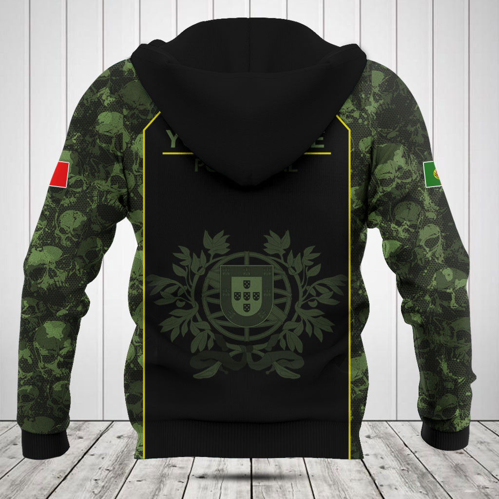 Customize Skull Camo Portugal Shirts And Jogger Pants