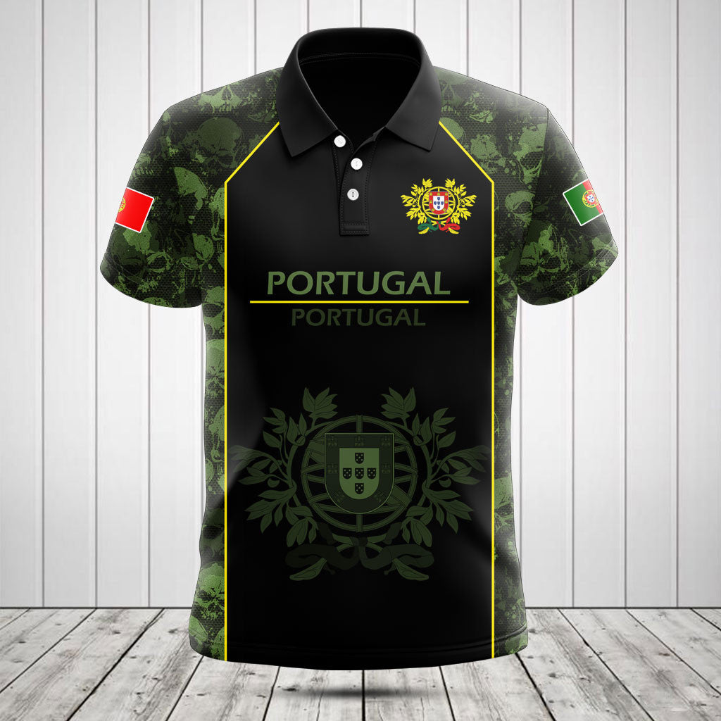 Customize Skull Camo Portugal Shirts And Jogger Pants