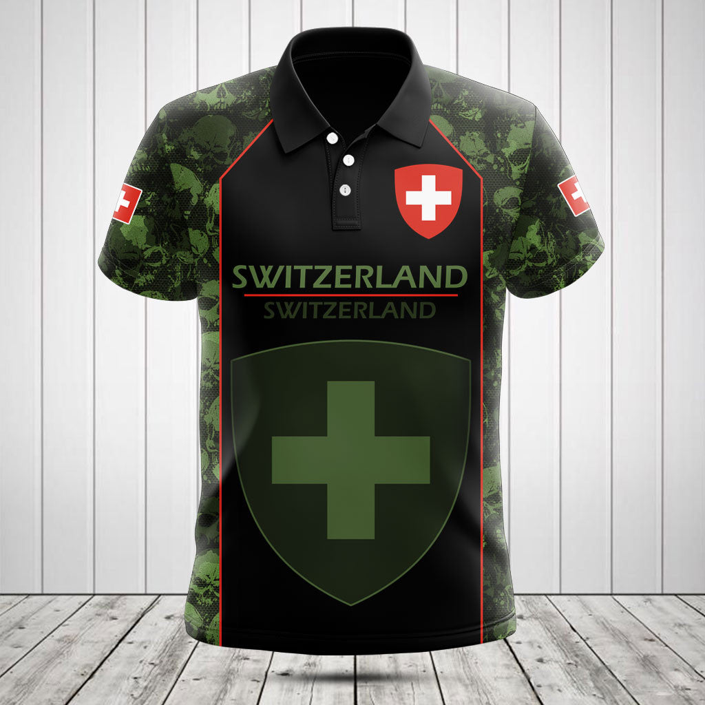 Passen Sie Skull Camo Switzerland Shirts und Jogginghosen an