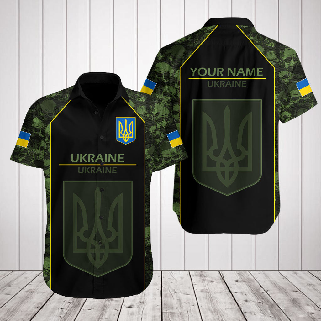 Customize Skull Camo Ukraine Shirts And Jogger Pants